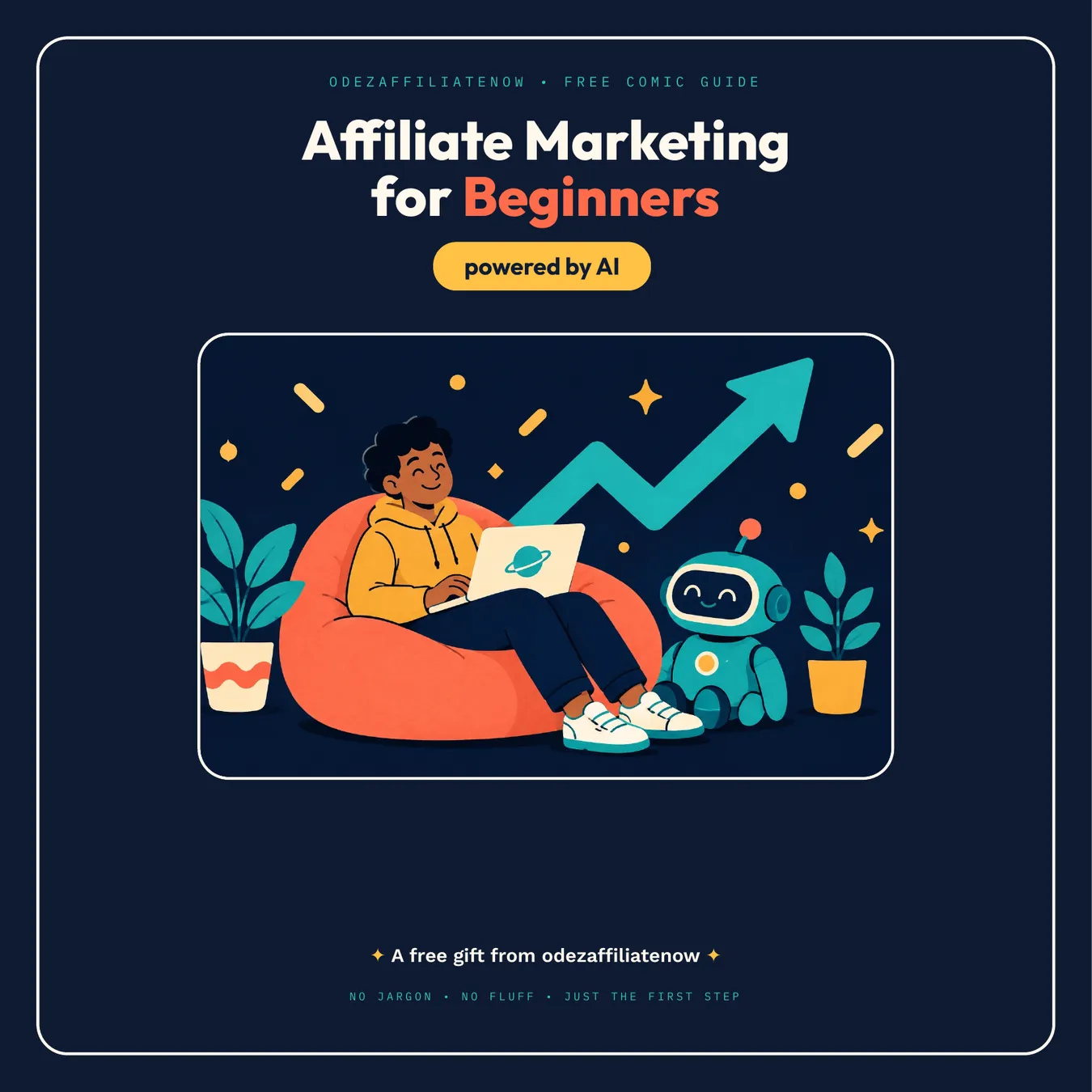 Alternate navy comic cover for the affiliate beginner guide